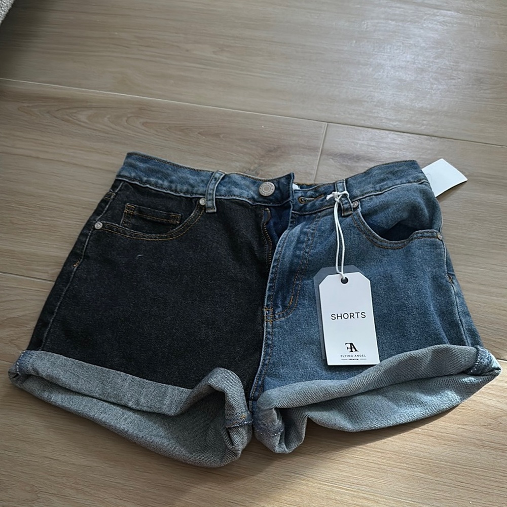 Two-Tone Denim Women's Shorts